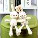 Anvazise Plush Toy Super Soft Wear Resistant PP Cotton Baby Girl Appease Bunny Doll Baby Toy for Home White