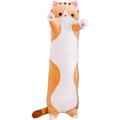 50CM Toy animal pillow Cat Plush Hugging Pillow Large Long Cat Stuffed Animal Toy Stuffed Animal Plush Cat Pillow Hug Pillow Body Pillow Decorat Gray