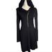 Athleta Dresses | Athleta Sunny And Suede Long Sleeve Hooded Sweatshirt Dress Small | Color: Black | Size: S