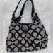 Coach Bags | Coach Madison Signature Black Ivory Op Art Maggie Hobo Purse 21125 | Color: Black | Size: Os