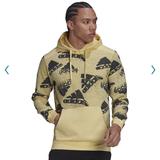 Adidas Shirts | Men’s Adidas Essentials Brand Love Fleece Hoodie | Color: Black/Yellow | Size: M