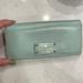 Kate Spade Bags | Kate Spade Mint Color Checkbook Wallet | Color: Blue/Green | Size: Os