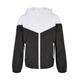 Outdoorjacke URBAN CLASSICS "Herren Boys 2-Tone Tech Windrunner" Gr. 122/128, schwarz-weiß (white, black) Jungen Jacken Regenjacken