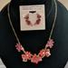 Kate Spade Jewelry | (#66) Nwt Kate Spade Floral Design Necklace Paired With Dangle Earrings | Color: Pink/Purple | Size: Os