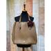 Nine West Bags | Nine West Upcycled Neck Tie Rose Cognac Brown Faux Leather Purse Handbag Tote | Color: Brown | Size: Os