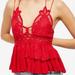 Free People Tops | Free People The Free People Adella Cami Red Various Sizes | Color: Red | Size: Various