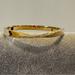 Kate Spade Jewelry | Kate Spade Bangle Bracelet Gold Plated With Clear Pave Crystals- Hinged Open | Color: Gold | Size: Os