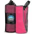 Youphoria Sport Microfiber Travel Towel and Sports Towels Gray/Pink 28" x 56"