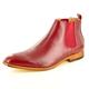 My Perfect Pair Mens Burgundy Leather Lined Slip On Casual/Formal Ankle Chelsea Boots (UK 11 / EU 45, Burgundy)