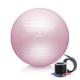 BODYMATE Exercise Ball - E-book with exercise guides included - Gym-quality Swiss balls for fitness, birthing, pregnancy - Air pump included - Anti-Burst - 85cm - Princess Pink