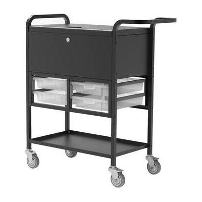 Luxor File Cart with Locking Cabinet and Storage Bins UCWS003
