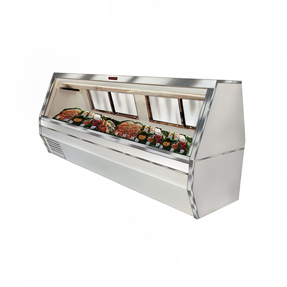 Howard-McCray 119" Full Service Fish/Poultry Case - Straight Glass, 1 Level, Silver, 115v, R-CFS35-10-S-LED