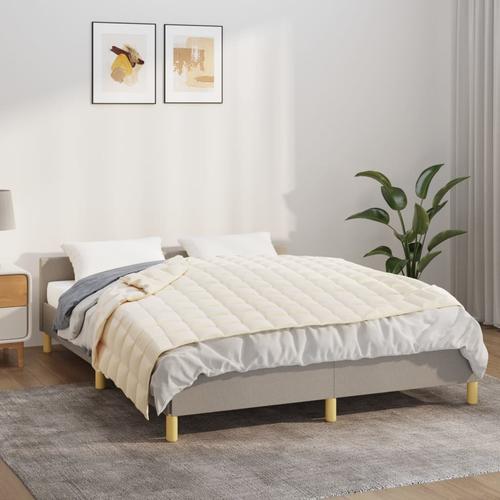 vidaXL Gewichtsdecke Hellcreme 122×183 cm 5 kg Stoff