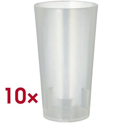 Papstar 10er-Pack Mehrweg-Trinkbecher 0,3 l unzerbrechlich transparent Image