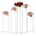 5PCS Wedding Flower Stand Freestanding Metal Stand for Wedding Party Decoration Stand 49./49/61/73/81 inches Height White