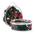 Deals 1 Pack Christmas Wreath Storage Container 30 Inch Clear Wreath Storage Bag Plastic Wreath Bag with Dual Zippers and Handles for Xmas Seasonal Thanksgiving Holiday Artificial Wreath Storage