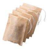 100 Pieces Tea Filter Bags-Disposable Drawstring Empty Natural Infuser Bag for Loose Leaf Tea - Natural Color_9x7cm