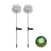 Solar Dandelion Garden Lights 2Pcs 24 inch Outdoor Waterproof Decorative Lights Landscape Lamp for Path Patio Garden Christmas Wedding Party Decor