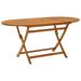 vidaXL Outdoor Dining Table Folding Garden Patio Table Solid Eucalyptus Wood