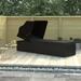 Anself Patio Sun Lounger with Retractable Canopy and Padded Cushion Black Poly Rattan Both Side Adjustable Sunlounger Outdoor Sun Bed Chaise Lounge Garden Balcony Backyard Poolside Furniture