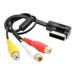 CY AMI MMI to 3 RCA Audio Video Cable Female DVD video and audio input cable For Audi A1 A7 A8 VW Car