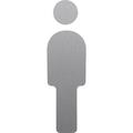 Dreifke® Schild | Piktogramm WC-Herren, ASR A4.1, Aluminium, selbstklebend, 1,5mm, Höhe 150mm