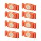 8Pack Rotatable Cord Organizers Stick On for Appliances Kitchen Cord Holder Appliance Organizer Compatible with Home Appliances Air Fryer Toaster Blender Coffee Maker - Orange