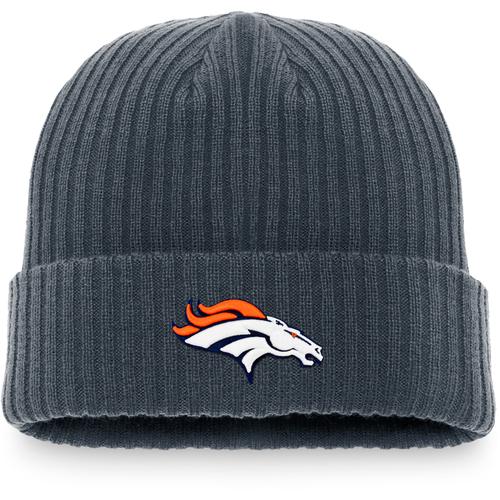 Dunkelgraue Denver Broncos Dark Shadow Strickmütze mit Umschlag für Herren