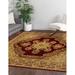 Rugs.com Chateau Collection Rug â€“ 8 Ft Square Red Medium Rug Perfect For Living Rooms Kitchens Entryways