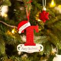 Pgeraug Christmas Decorations Christmas Ornaments Christmas Hanging Ornament Towel Personalized 26 Letter Ornaments Personalized Letter Decorations Hangs Red