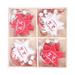 Home Decor Organization And Storage Decoration A Box Of 12 Red And White Ornaments In The Closet