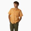 Dickies Men's Madras Short Sleeve Work Shirt - Papaya Smoothie Size L (WSR53)