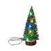 10 Inch Mini Christmas Tree Small Pine Tree with Wooden Bases for Xmas Holiday Party Home Tabletop Tree Decor Coloured Light