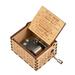 Dcenta Vintage Wooden Music Box Palm-size Hand Crank Wood Case Musicbox Beautiful Carved Wooden Musical Gadget with Melody You are My Sunshine for Mum Dad Wife Husband Christmas Birthday Gift