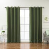 Best Home Fashion, Inc. Solid Grommet Blackout Thermal Curtain Panels Polyester in Green/Blue | 96 H in | Wayfair GROM-96-MOSS