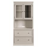 Tuscan File Console and Hutch - Taupe - Ballard Designs - Ballard Designs