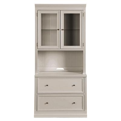 Tuscan File Console and Hutch - Taupe - Ballard Designs