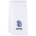 Infant White San Diego Padres Personalized Burp Cloth