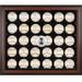 Seattle Mariners Logo Brown Framed 30-Ball Display Case