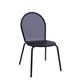 ERF, Inc. Stacking Patio Dining Side Chair in Black | 35 H x 21 W x 23 D in | Wayfair ERP-OF-30-B