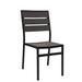 ERF, Inc. Patio Dining Side Chair Wood in Black | 35 H x 18 W x 21 D in | Wayfair ERP-53