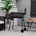 FDW Barrel Charcoal Grill Cast Iron in Black/Gray | 44.5 H x 43.3 W x 24 D in | Wayfair HC-JY1834-BLACK