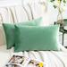 Everly Quinn Velvet Lumbar Rectangular Pillow Cover Velvet in Green | 12 H x 20 W x 2 D in | Wayfair 4AED23E92F2946A592615A477B02450E