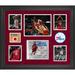 Moses Malone Philadelphia 76ers Framed 20" x 24" 5 Photo Collage with Game Used Jersey - Limited Edition of 160