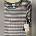 Lularoe Dresses | Lularoe Striped Dress | Color: Gray/Pink | Size: Xs