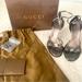 Gucci Shoes | Gucci Authentic Sandal Heels. Grey Silver Size 8. | Color: Gray/Silver | Size: 8