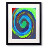 Made & Curated Wave Effect of Balance By Drew Gaffney Paper in Blue/Green | 31.25 H x 25.25 W x 0.875 D in | Wayfair 50836_Matted Paper_24 x 32