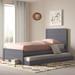 Red Barrel Studio® Twin Platform Bed w/ Trundle Wood in Gray | 41.34 H x 40.94 W x 77.01 D in | Wayfair D0EF251A6C4A45B288A00F7721DBEC81