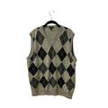 J. Crew Sweaters | J. Crew Men's 100% Cashmere Argyle V-Neck Sweater Vest Size Xl | Color: Black/Gray | Size: Xl