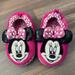 Disney Shoes | 5/$20 Disney Minnie Mouse Sequin Ears Slippers Pink Size 9/10c | Color: Black/Pink | Size: 9/10